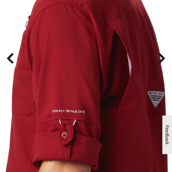 Men’s Columbia Tamiami II Long Sleeve Fishing Shirt NWT- Maroon/Beet color - Picture 2 of 4